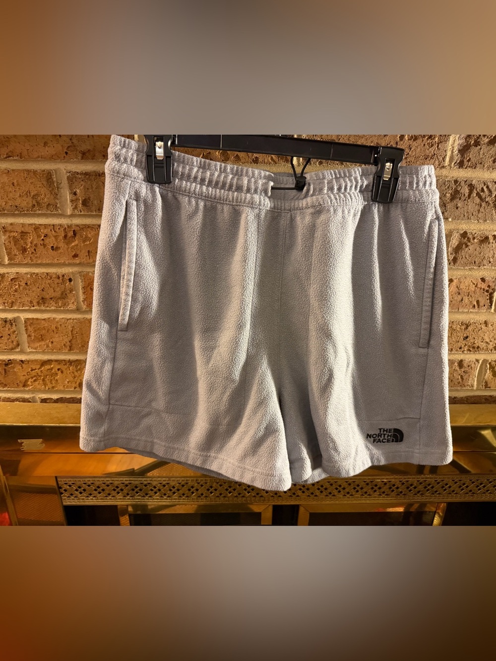 The North Face Light Gray Men's Fleece Athletic Shorts